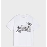 Sinsay Pamučna oversize majica s grafitnim printom | shoptok.hr