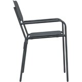  Vrtne stolice 2 pcs Antracit 51 x 55 x 81 cm Čelik | shoptok.hr