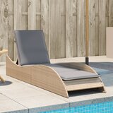 vidaXL Ležalnik z blazino bež 60x205x73 cm poli ratan - - Bež - 15.8 - 60 x 205 x 73 cm - 2025--Uvoz_4 Cene