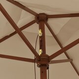  Vrtni suncobran s drvenim stupom smeđesivi 198 x 198 x 231 cm | shoptok.hr