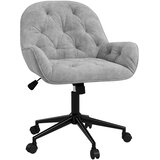 Vinsetto pisarniški naslonjač žamet, jeklo 60Š x 61G x 81–91V cm Svetlo siva, (5000242972) | Shoptok.si