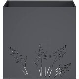  Vrtna saksija 2 kom. Antracit 50 x 50 x 49 cm Čelična vrata | shoptok.hr