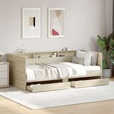  Dnevni krevet s ladicama boja hrasta sonome 100 x 200 cm drveni | shoptok.hr