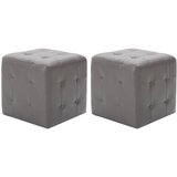 vidaXL Nočne omarice 2 kosa umetno usnje 30x30x30 cm sive Cene