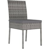  The Living Store Vrtni jedilni stoli 4 kosi poli ratan sive barve - Jedilni Stol, (21460251) | Shoptok.si