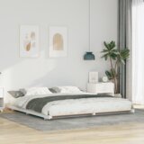 vidaXL Krevet s daskama Bijelo 180 x 210 cm Masivna borovina | shoptok.hr