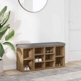  Klupa za cipele obrtnički hrast 82x32x45,5 cm izrađeno drvo | shoptok.hr