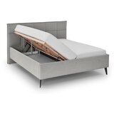 Meise Möbel Svetlo siva zakonska postelja s prostorom za shranjevanje z letvenim dnom 200x200 cm Paulo – | Shoptok.si