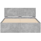  Okvir kreveta s uzglavljem LED siva boja betona 135 x 190 cm | shoptok.hr