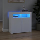 vidaXL Komoda s LED svjetlima bijela 80 x 35 x 75 cm Cijene