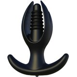 Kangvo magnetni napihljivi rebrasti analni čep (črn) | Shoptok.si