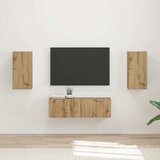  Set TV komoda 4 kom. Umjetnički hrast Konstruirano drvo | shoptok.hr