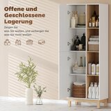  Biblioteka visine 176 cm 4 otvorene police 2 ormarića samostojeća biblioteka MDF bijela | shoptok.hr