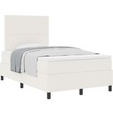  Zložljiva postelja s vzmetnico Krem 120x200 cm Corduroy tkanina, (22083912) | Shoptok.si
