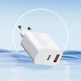 Polnilec USB Adapter Za Polnjenje USB Type C 2 Vrata Hitro Polnjenje PD 30W Združljiv z iPhone itd, (5000008174)