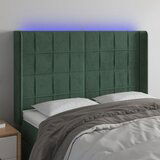  the living store led posteljno vzglavje temno zeleno 147x16x118/128 cm žamet - led vzglavje, (21453755) Cene