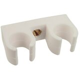 Komplet dvostrukih kopči za cijevi (10 Kom., Promjer: 22 mm, Plastika) | shoptok.hr
