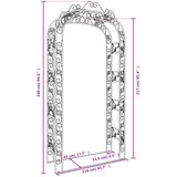  Vrtni luk crni 116 x 45 x 240 cm čelični | shoptok.hr
