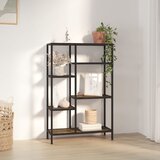  Polica za knjige 80x30x120 cm od čelika i konstruiranog drva | shoptok.hr