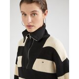 Tommy Hilfiger Pulover ecru / črna | Shoptok.si