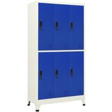 vidaXL Ormarić s ključem sivo-plavi 90 x 45 x 180 cm čelični Cijene