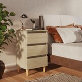 vidaXL noćni ormarić s drvenim nogama boja hrasta sonome 40x35x69 cm Cijene
