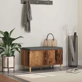 Klupa za hodnik s jastukom s vratima Staro drvo 60 x 38 x 46 cm