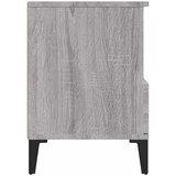  Noćni ormarići 2 kom boja dimljenog smeđi 40x35x50 cm Siva | shoptok.hr