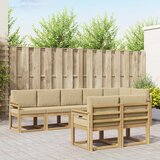  Set vanjskih sofa 8 kom. Bijela i bež Poliester | Eponuda.com