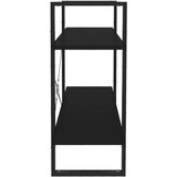 vidaXL Knjižna omara 2-nadstropna črna 100x30x70 cm iverna plošča | Shoptok.si
