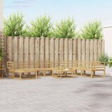  Set vanjskih sofa 9 pcs Bijela Čvrsto drvo akacije | shoptok.hr