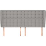  Uzglavlje s ušima svjetlosivo 203x23x118/128 cm od tkanine | shoptok.hr