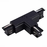 Desni T konektor za trostopeni šinski reflektor crni PVC M-4TRACK-T(R1)-B