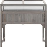 vidaXL Visoka greda z rastlinjakom 110x54x120 cm trden les jelke | Shoptok.si
