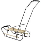 Metal Sled with Push Bar Backrest Silver | shoptok.hr