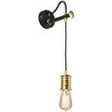 Elstead Lighting Elstead Douille Notranja stenska svetilka z 1 lučjo, črna, polirana medenina, E27, (22099259) | Shoptok.si