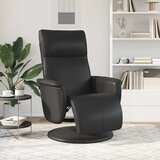  Naslonjač od umjetne kože s osloncem za noge crni | shoptok.hr