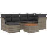  The Living Store Vrtna sedežna garnitura 7-delna z blazinami siv poli ratan - Vrtna Sedežna Garniture, (21461032) | Shoptok.si