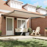vidaXL Retraktilna tenda Bež 400x300 cm blago - - Bež - 33.51 - 400x300 cm - 2025- | Shoptok.si