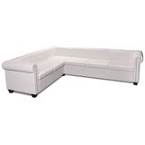  Chesterfield Kutna Garnitura 6 Sjedala od Umjetne kože Bijela | shoptok.hr
