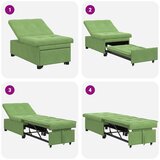  Krevet na razvlačenje Svijetlo zelena 194 x 67 x 82 cm Baršun | shoptok.hr