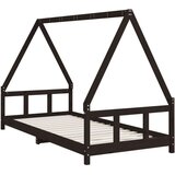  Otroški posteljni okvir bel 90x200 cm trdna borovina, (20787711) | Shoptok.si