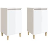 Maison Chic Dvo delni komplet Nočne omarice - Nočne mize visok sijaj bela 40x35x70cm inženirski les, (21689965) | Shoptok.si