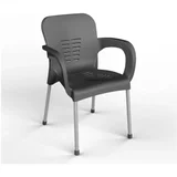 Stolica Paris, PVC sa metalnim nogarima, Siva