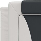  Okvir kreveta LED bijelo-crni 180 x 200 cm od umjetne kože | shoptok.hr