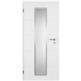 DOORNITE Sobna vrata sa staklom Quadro (648 x 2.000 mm, DIN graničnik: Lijevo, Bijele boje, Središnji položaj: Saće) | shoptok.hr