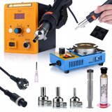 Rosfix SET SPAJKALNA POSTAJA 858D + TYGEL 21-B 160W + FLUX RMA-223 – 700W, 100–500°C, 3 ŠOBE | LED ZASLON, ESD SAFE, (5000075839) | Shoptok.si