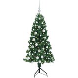 vidaXL Kotično umetno božično drevo Zelena 150 cm PVC in kovina | Shoptok.si