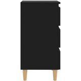  Noćni ormarić s nogama od masivnog drva crni 40 x 35 x 69 cm | shoptok.hr