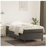  Box spring postelja z vzmetnico temno siva 100x200 cm žamet | Shoptok.si
